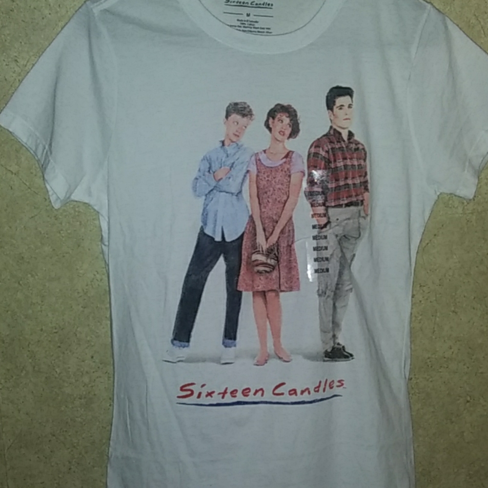 Medium size sixteen candles poster shirt.